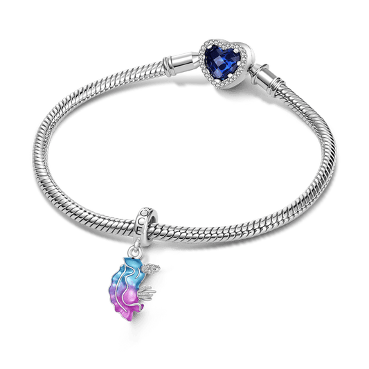 Gnoce Sea Slug Dangle Charm Platinum-plated Silver Blend_3