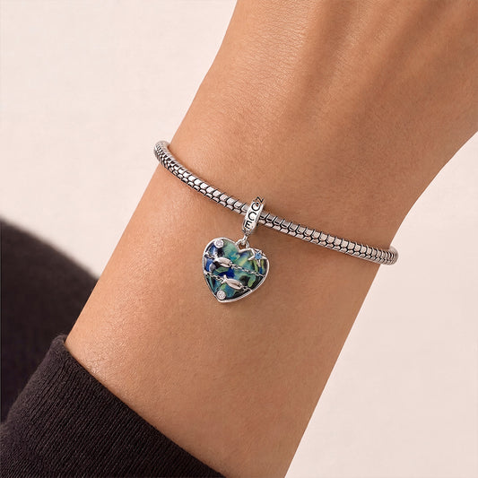 Gnoce Ocean Fish Dangle Charm Platinum-plated Silver Blend_2