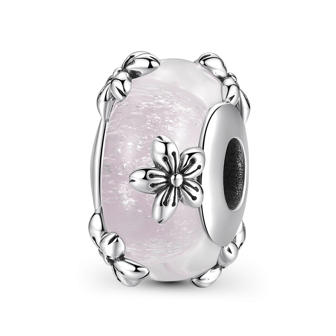 Gnoce Japanese-style Cherry Blossom Glass Beads 925 Sterling Silver_1