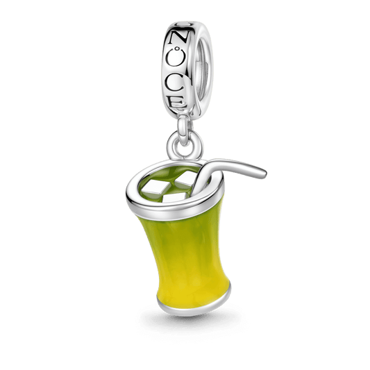 Gnoce Matcha Latte Dangle Charm Platinum-plated Silver Blend_1