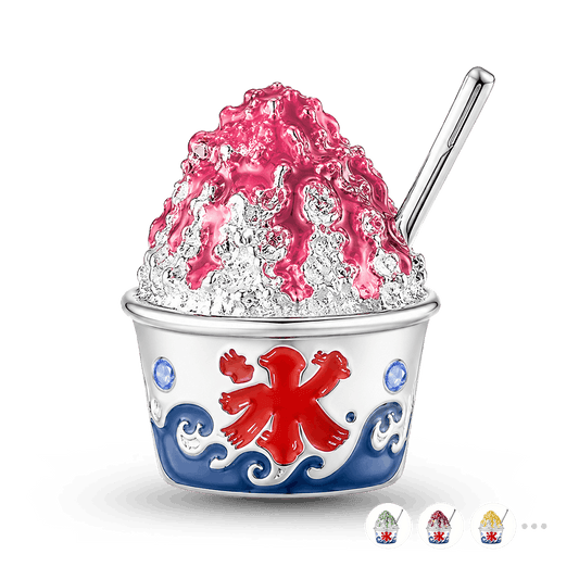 Gnoce Japanese Shaved Ice Charm Platinum-plated Silver Blend_1