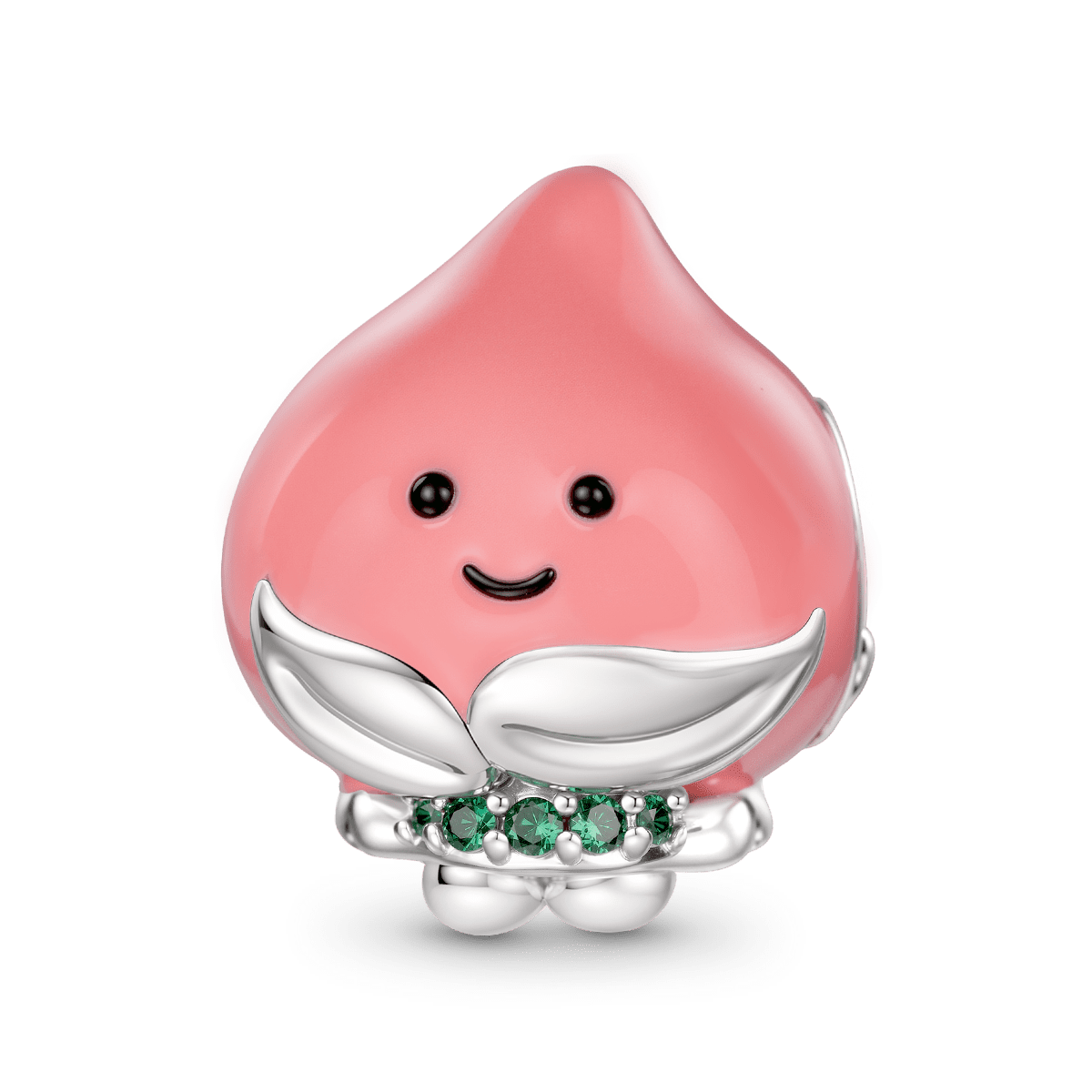 Gnoce Peach Doll Stoppers Charm Platinum-plated Silver Blend_1