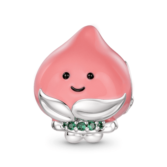Gnoce Peach Doll Stoppers Charm Platinum-plated Silver Blend_1