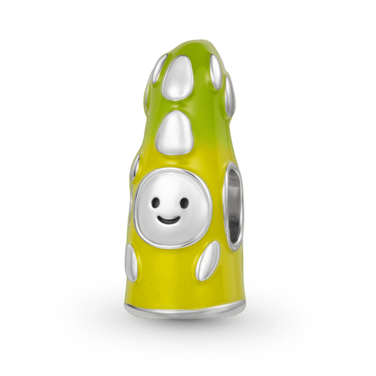 Gnoce Asparagus Doll Stoppers Charm Platinum-plated Silver Blend_1