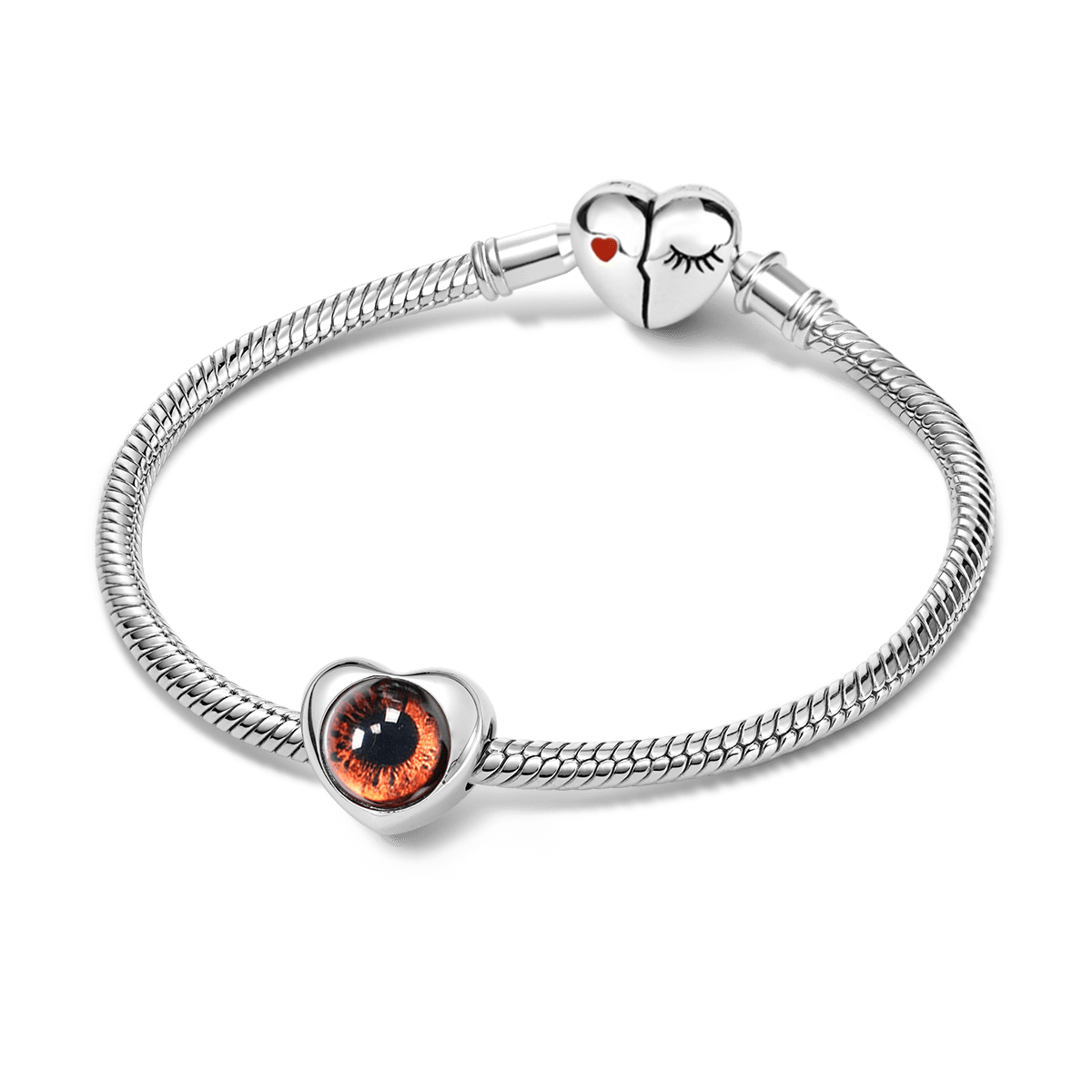 Gnoce Engravable Cat Eye Bead Platinum-plated Silver Blend_3