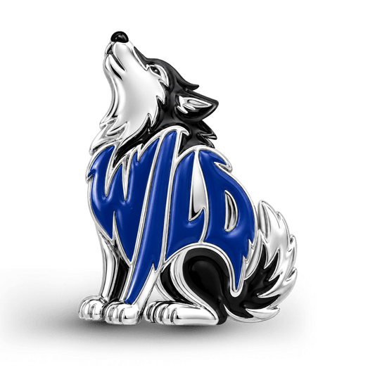 Gnoce Stay Wild Wolf Charm Bead Platinum-plated Silver Blend_1