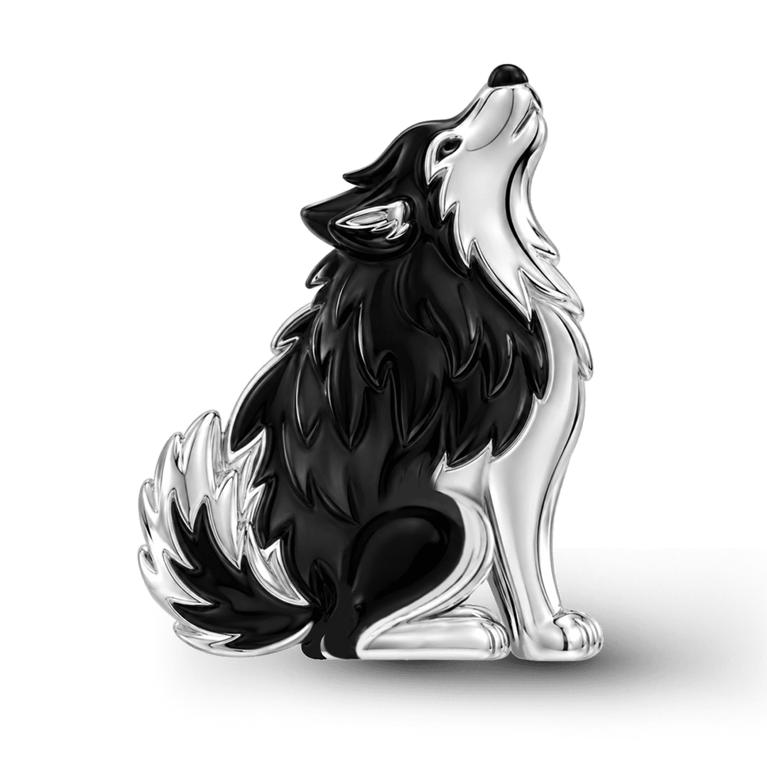 Gnoce Stay Wild Wolf Charm Bead Platinum-plated Silver Blend_5