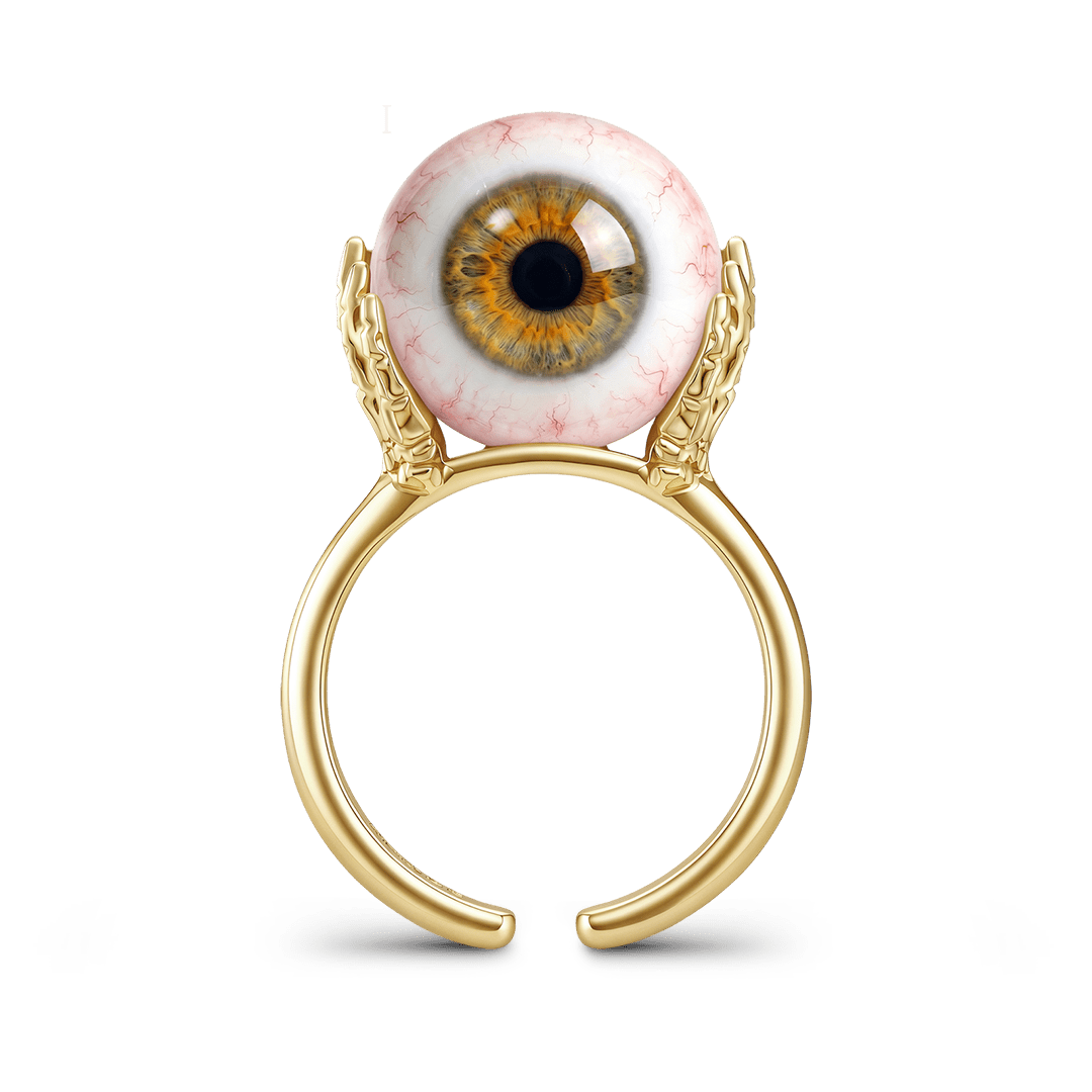 Gnoce Gothic Skeleton Hand Eyeball Ring_5