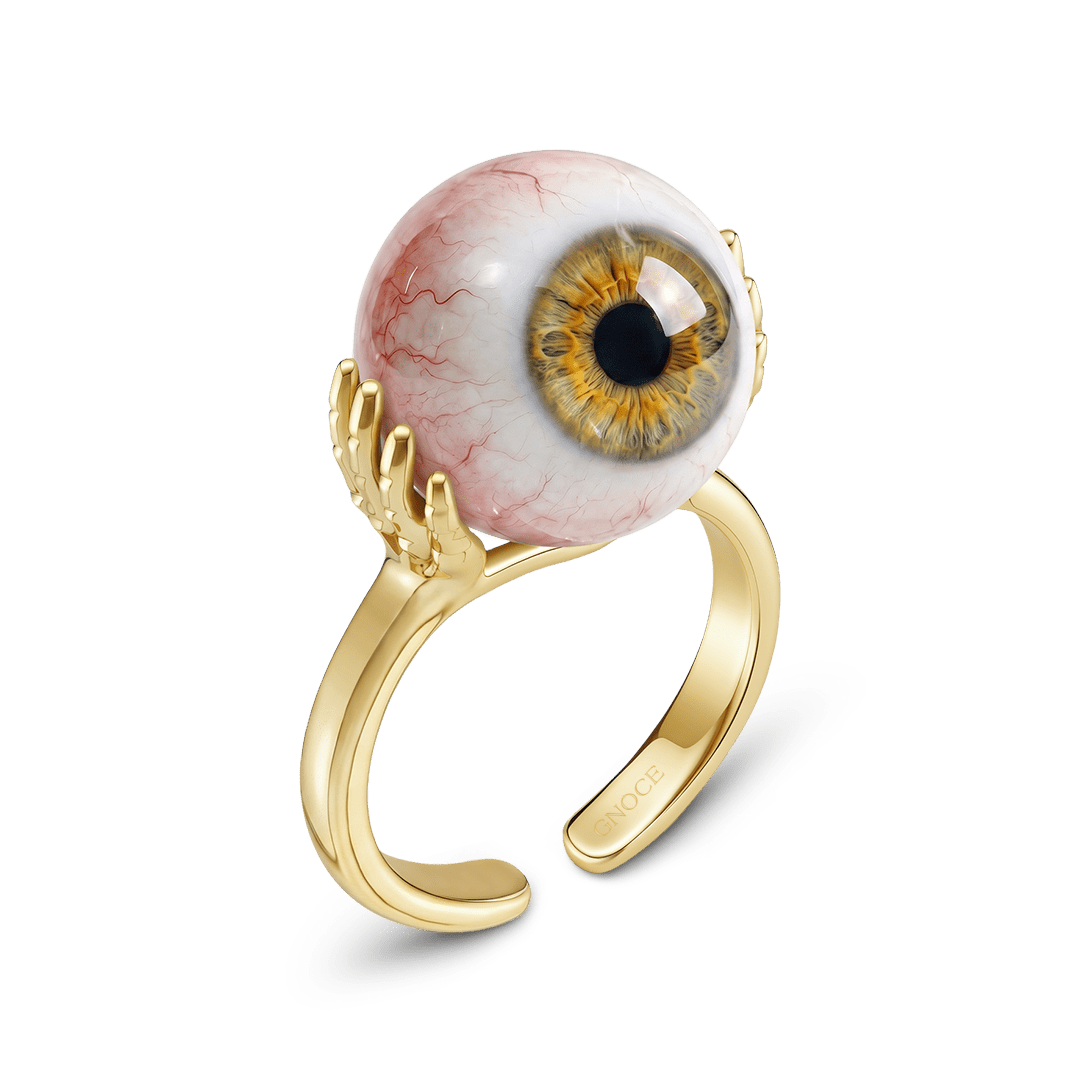 Gnoce Gothic Skeleton Hand Eyeball Ring_6