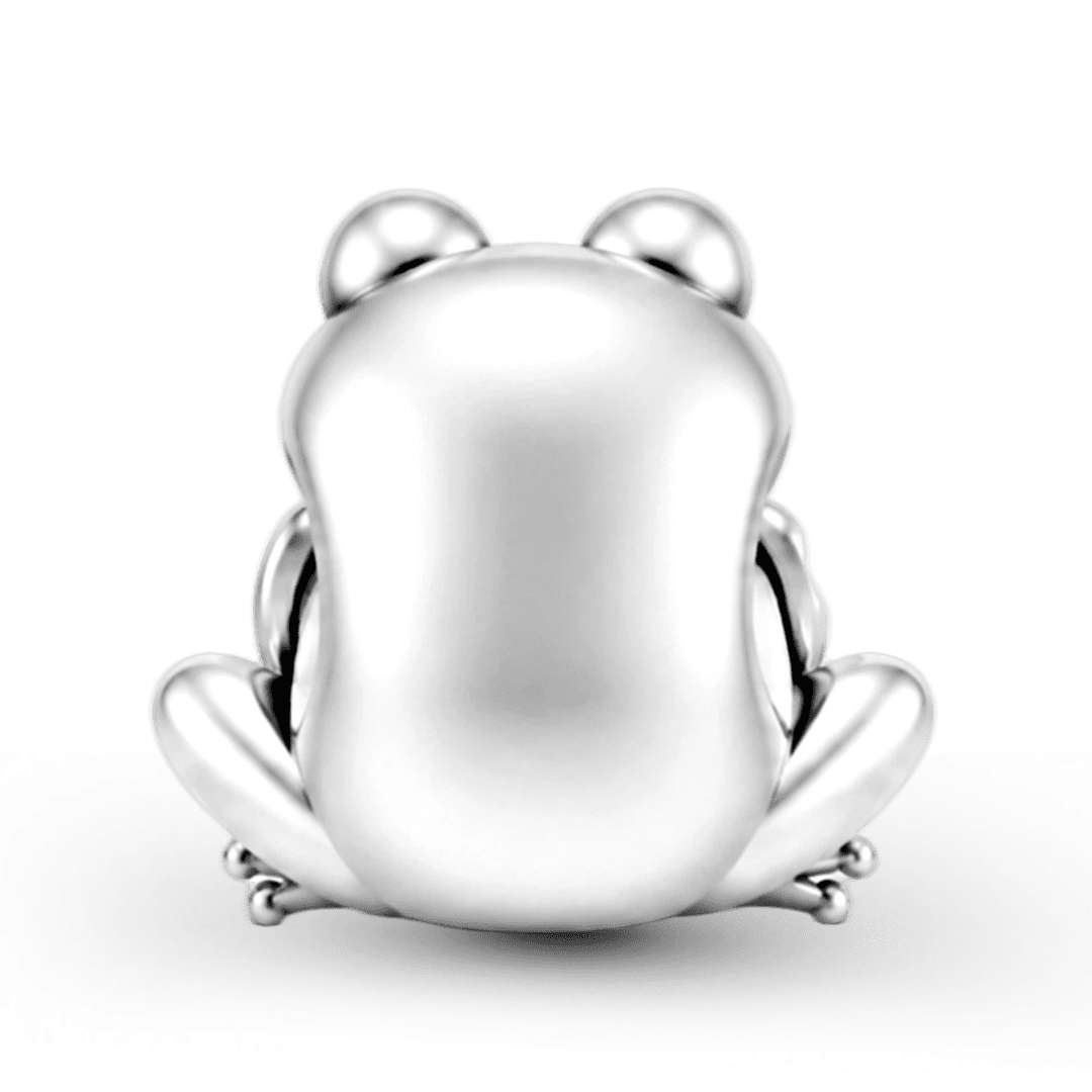 Gnoce Smiling Happy Frog Bead Platinum-plated Silver Blend_6