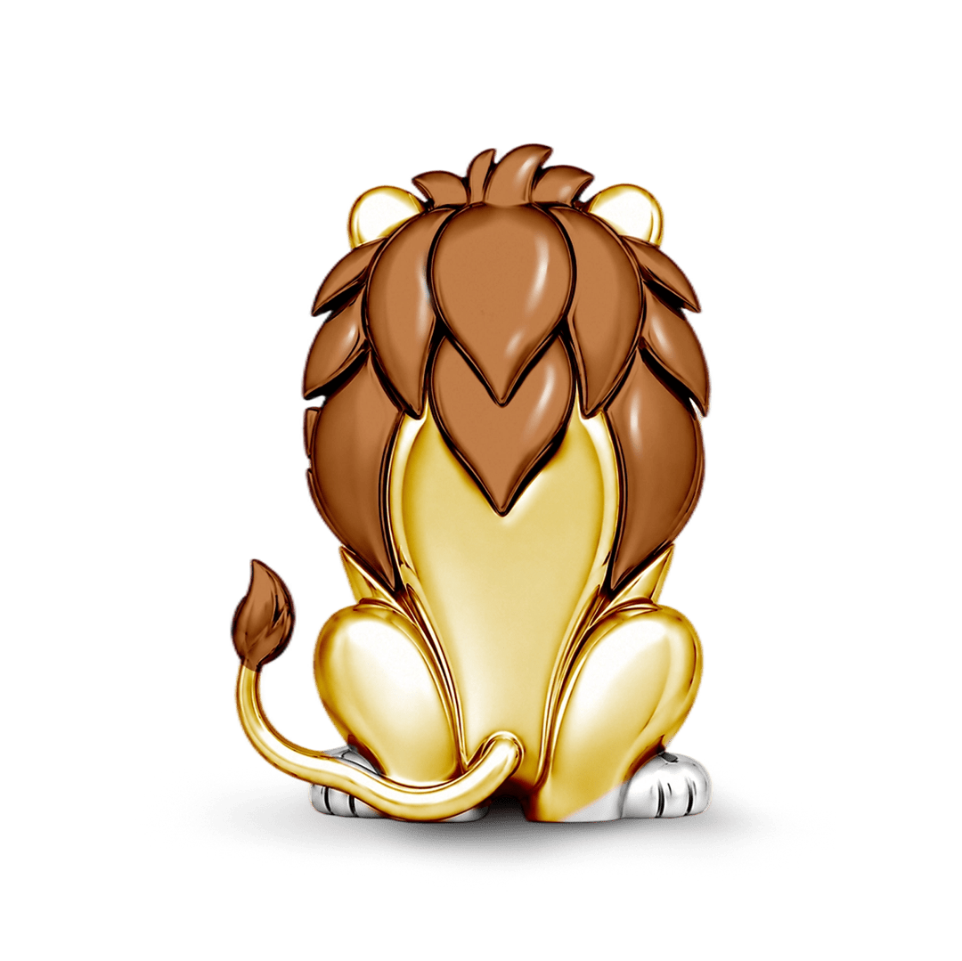 Gnoce Brave Letter Lion Bead Platinum-plated Silver Blend_5
