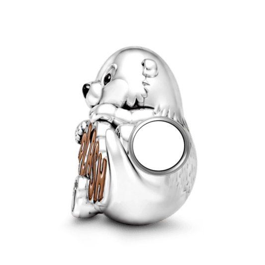 Gnoce Playful Splash Otter Bead Platinum-plated Silver Blend_6