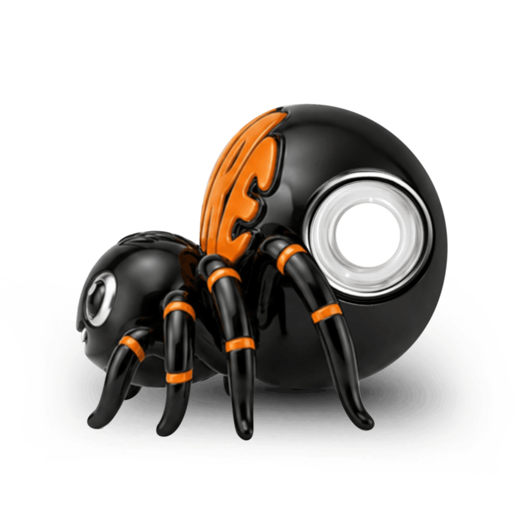 Gnoce Glow-in-the-dark Cute Spider Stopper Charm Platinum-plated Silver Blend_6