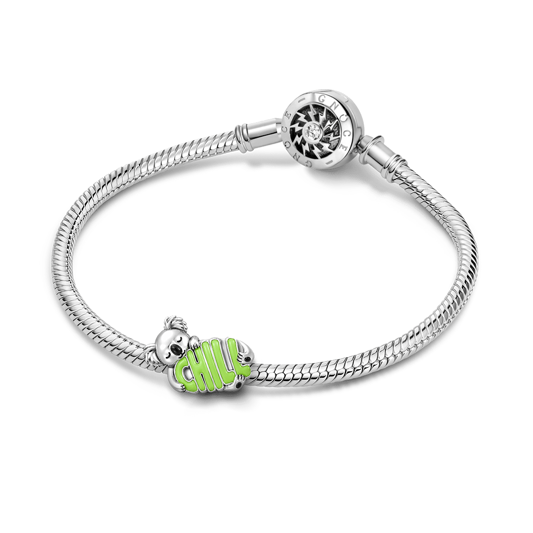 Gnoce Take It Slow Koala Charm Bead Platinum-plated Silver Blend_3