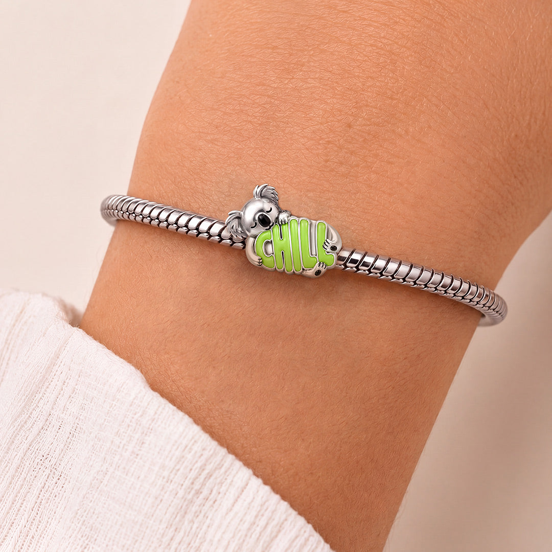 Gnoce Take It Slow Koala Charm Bead Platinum-plated Silver Blend_2