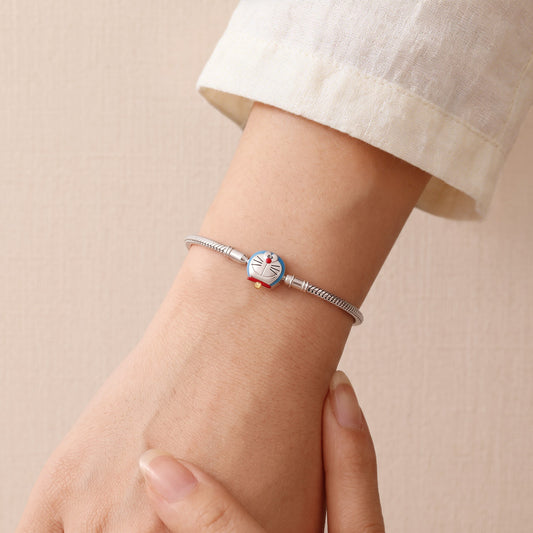 Gnoce Doraemon Head Snake Chain Bracelet_2