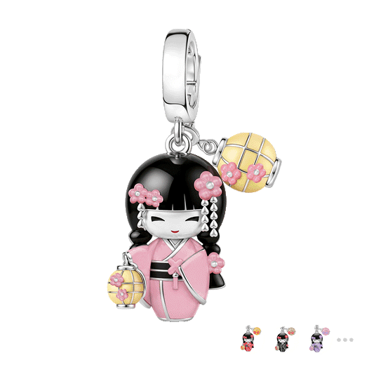 Gnoce Glow-in-the-Dark Japanese Kimono Geisha Charm_1