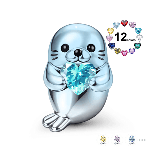 Gnoce Seal Embraces Love Birthstone Stopper Charm_1
