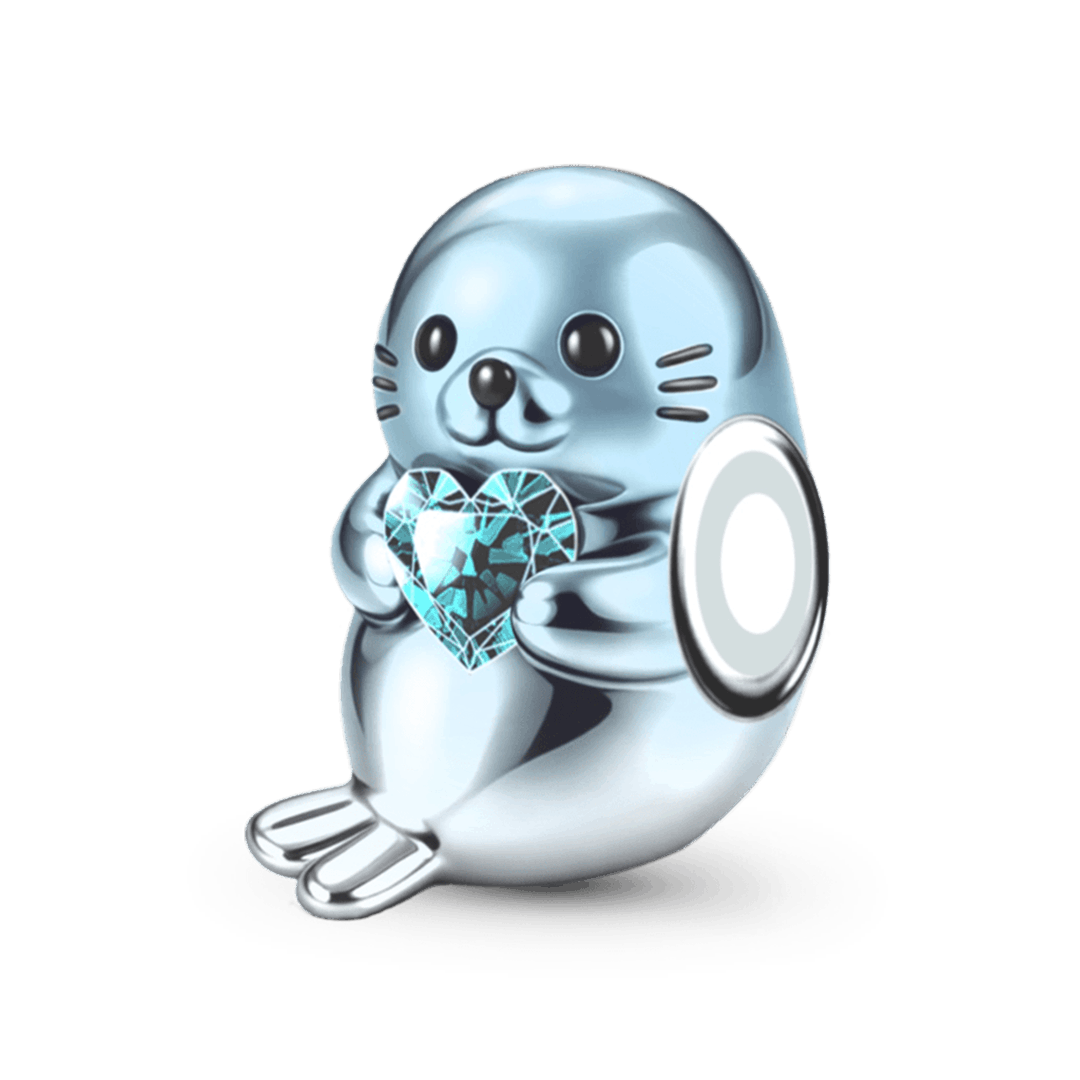 Gnoce Seal Embraces Love Birthstone Stopper Charm_6