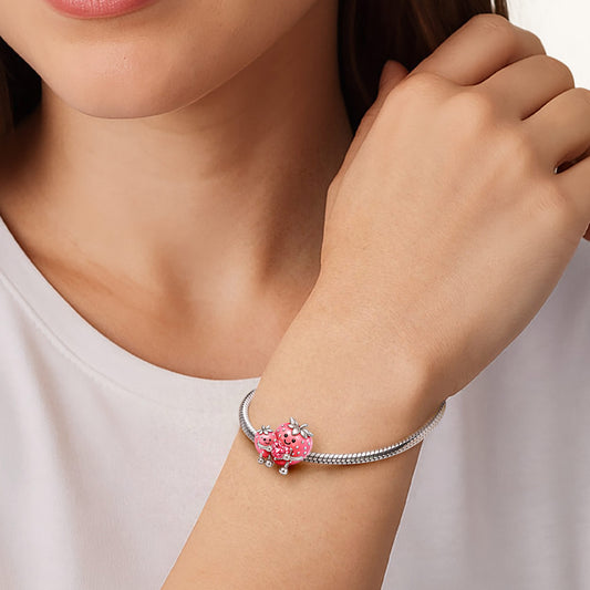 Gnoce Strawberry Mom Embrace Birthstone Charm_4