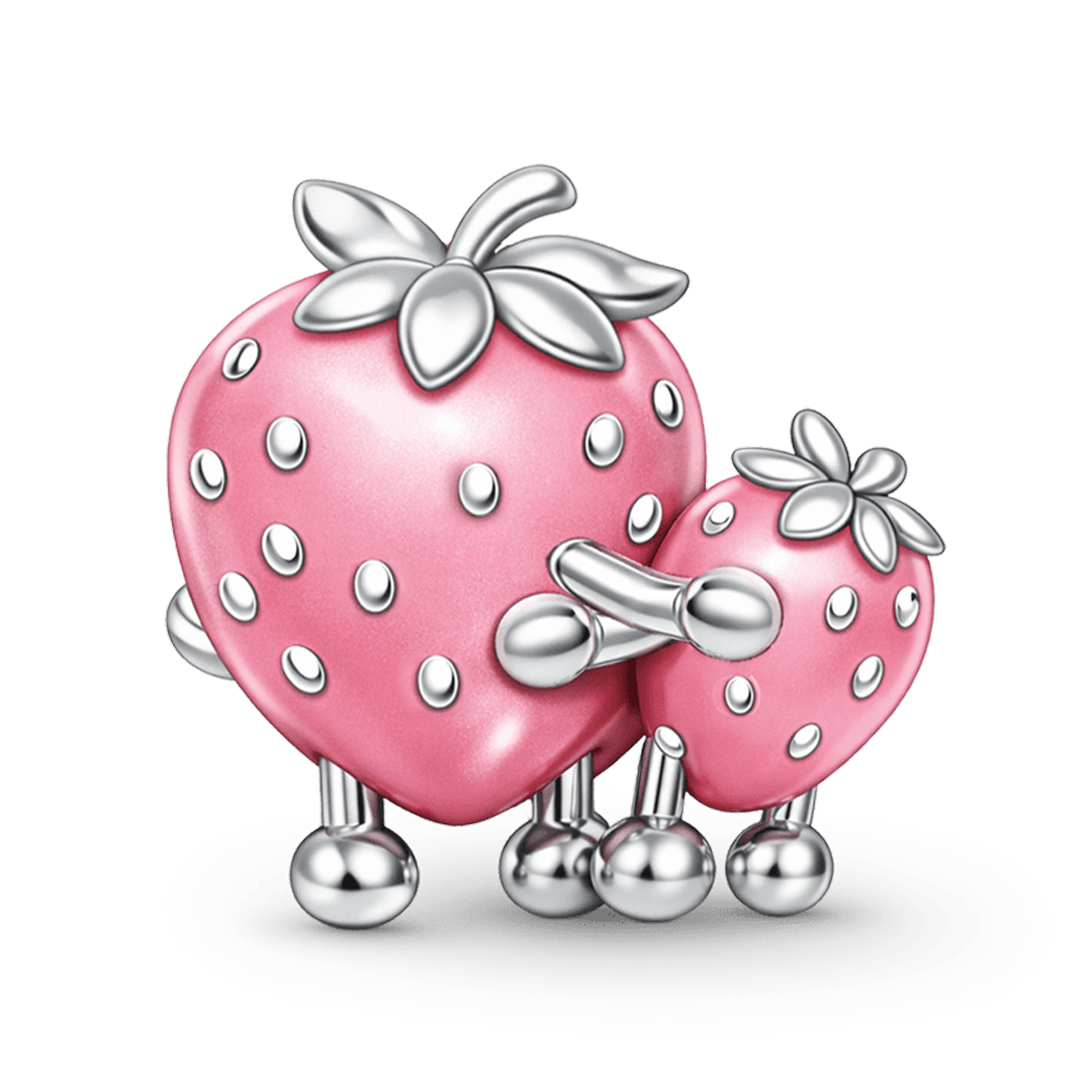 Gnoce Strawberry Mom Embrace Birthstone Charm_7