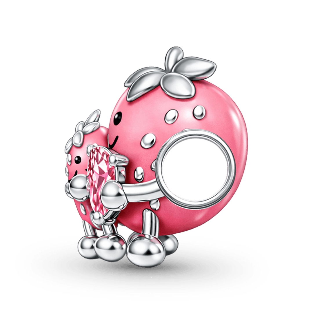 Gnoce Strawberry Mom Embrace Birthstone Charm_6