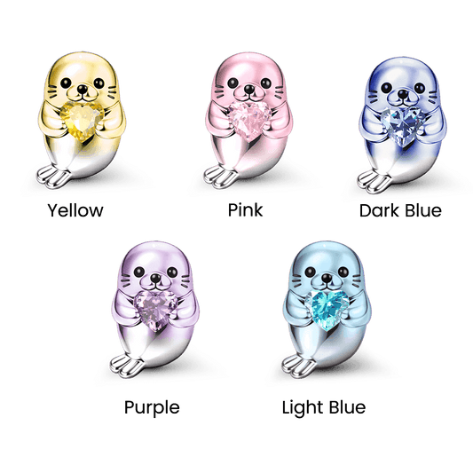 Gnoce Seal Embraces Love Birthstone Stopper Charm_2