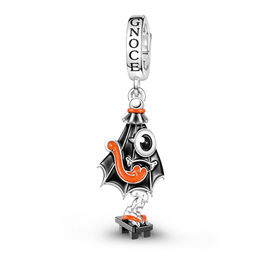 Gnoce Halloween Japanese Ghost Umbrella Clasp Dangle Charm Platinum-plated Silver Blend_1