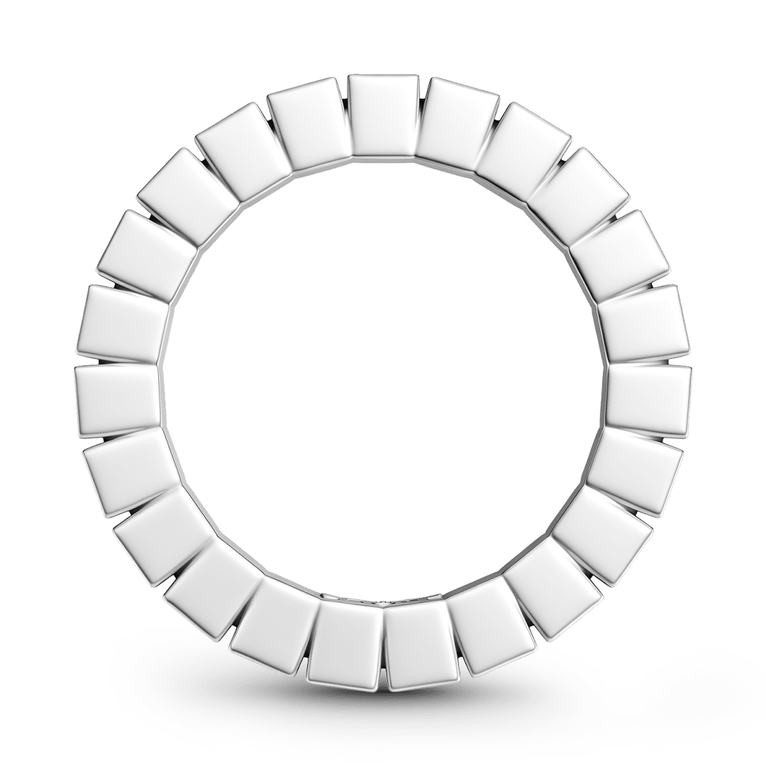 Gnoce Square Bezel Diamond Ring Platinum-plated Silver Blend_6