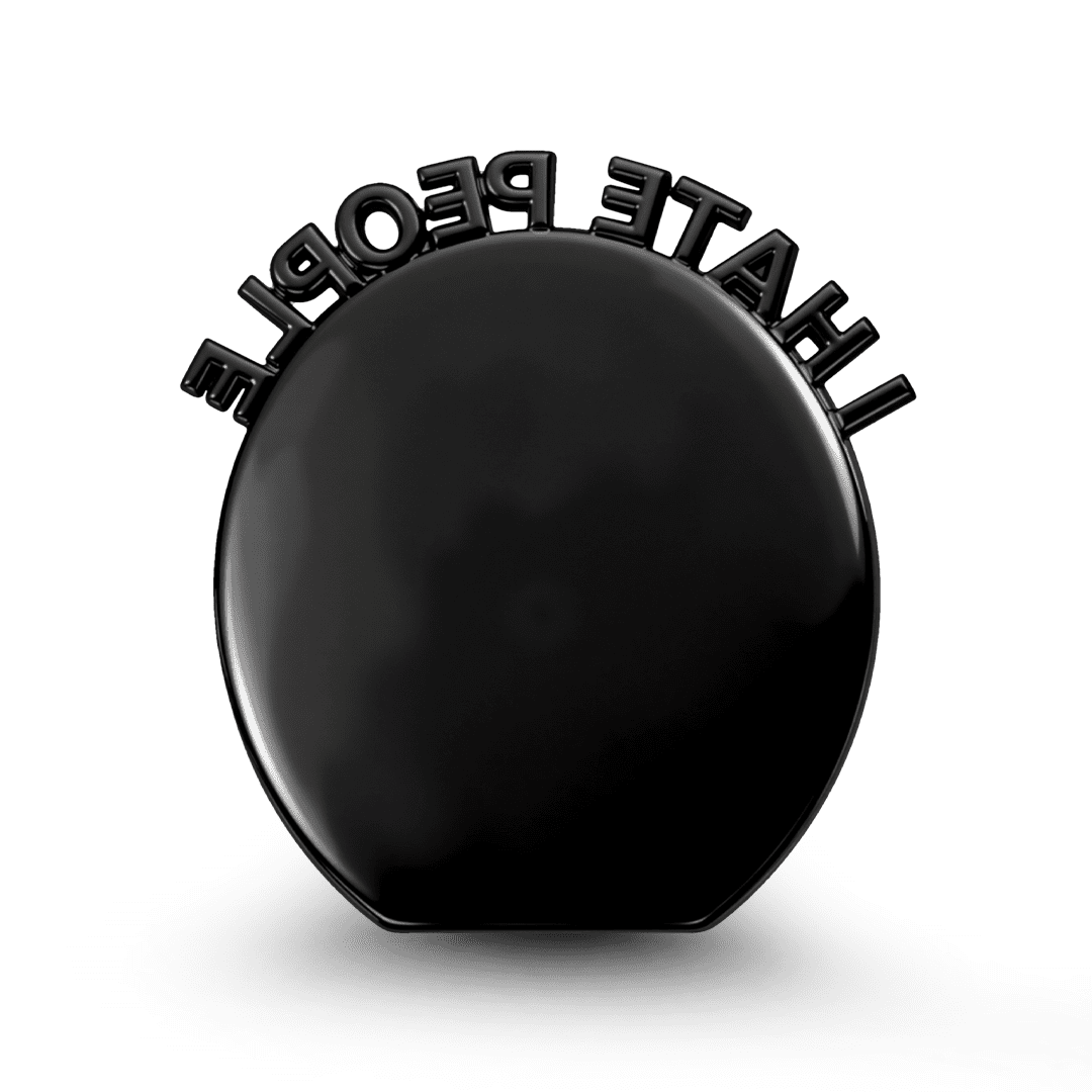 Gnoce British Punk Black Cat Middle Finger Bead Platinum‑plated Silver Blend_7