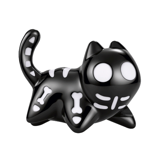 Gnoce Halloween Glow-in-the-Dark Ghost Black Cat Bead_1