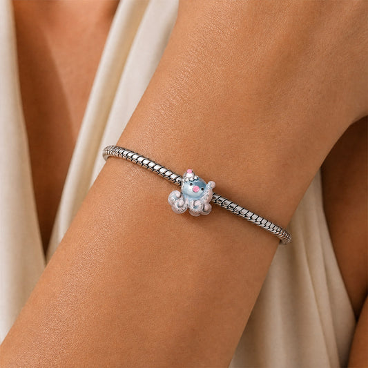 Gnoce Mother's Day Octopus Bead Platinum-plated Silver Blend_2