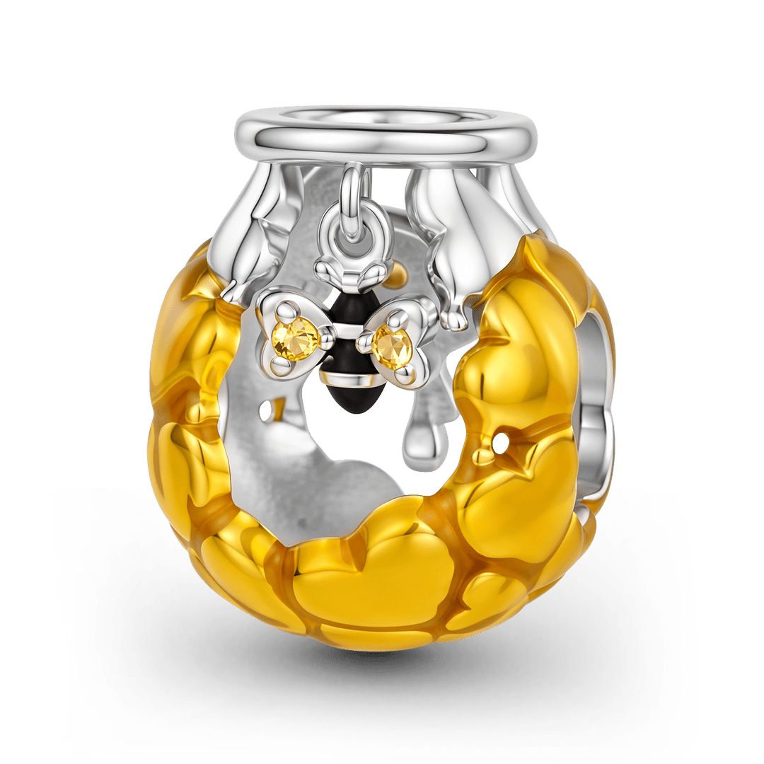 Gnoce Honey Jar Bead Platinum-plated Silver Blend_1
