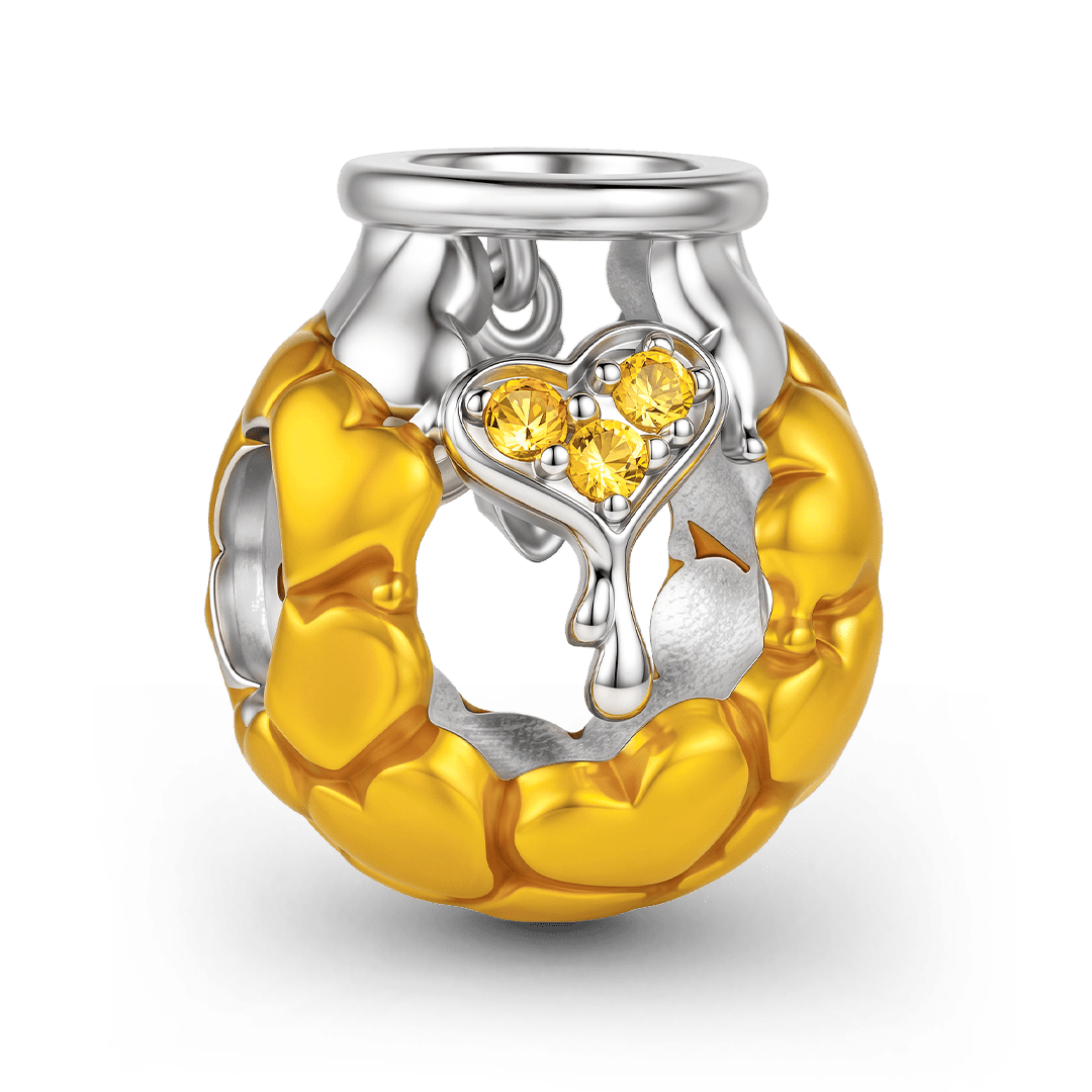 Gnoce Honey Jar Bead Platinum-plated Silver Blend_5