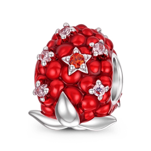 Gnoce Sparkling Red Raspberry Bead Platinum-plated Silver Blend_1