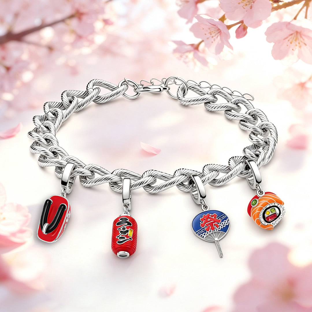 Gnoce Japanese Sushi Charm Platinum-plated Silver Blend_7