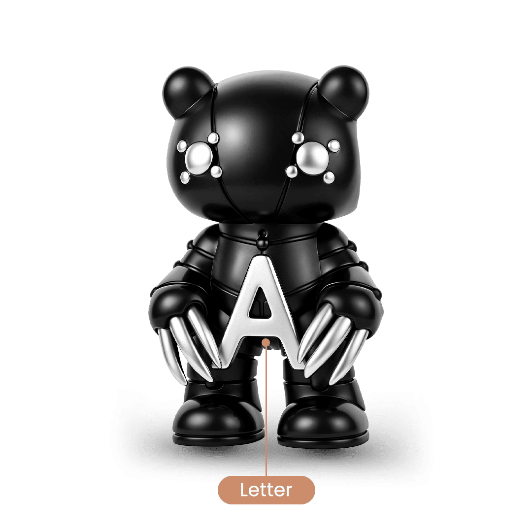 Gnoce Custom Initial Punk Bear Bead_6
