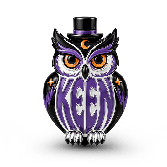 Gnoce Glow In Dark Wisdom Keen Owl Charm Bead Platinum‑plated Silver Blend_2