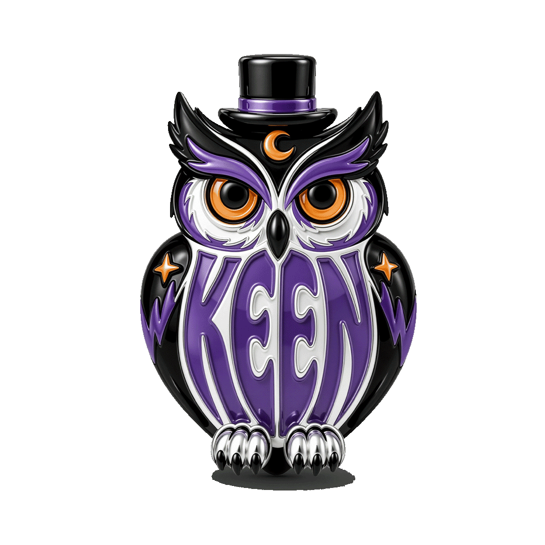 Gnoce Glow In Dark Wisdom Keen Owl Charm Bead Platinum‑plated Silver Blend_1