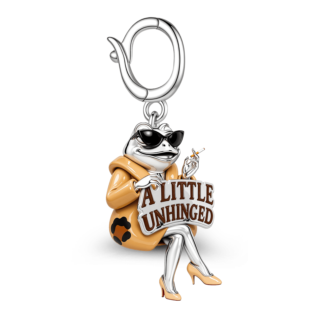 Gnoce Punk Cool Frog Clasp Dangle Charm Platinum‑plated Silver Blend_6