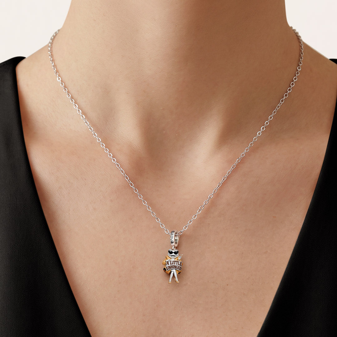 Gnoce Punk Cool Frog Clasp Dangle Charm Platinum‑plated Silver Blend_5
