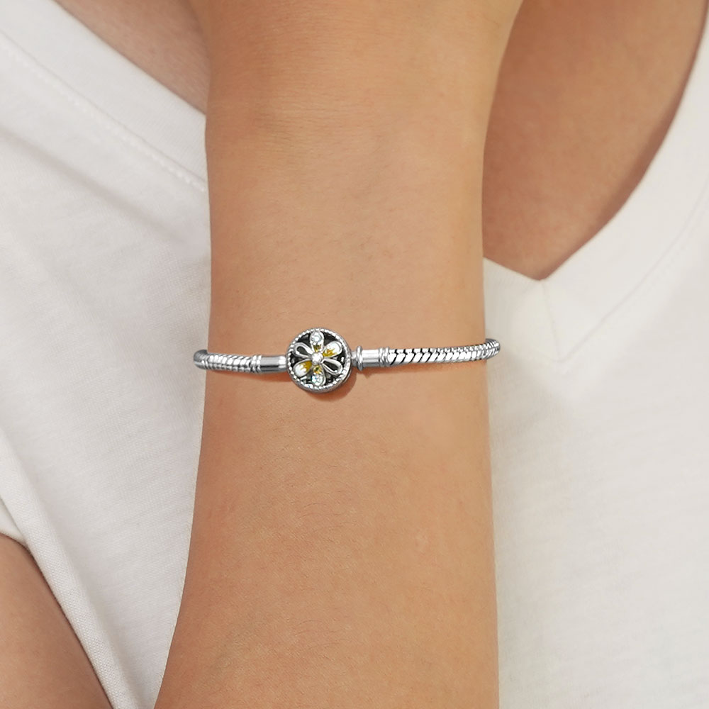 Gnoce Sunflower Basic Snake Chain Bracelet_3