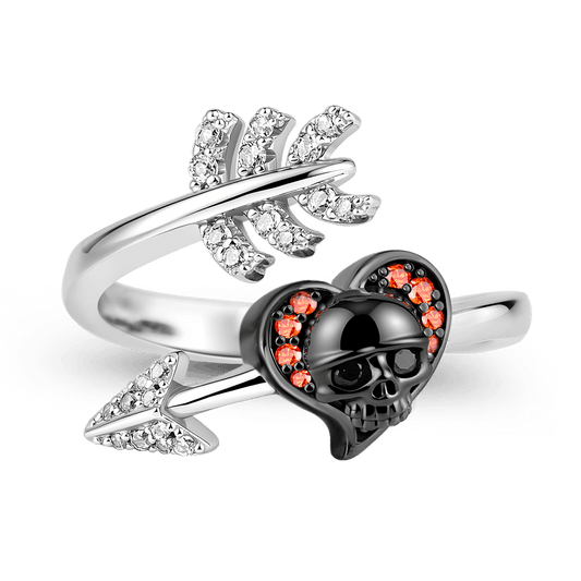 Gnoce Skull Arrow CZ Ring_1