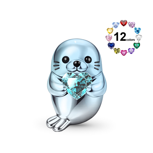 Gnoce Seal Embraces Love Birthstone Stopper Charm_1
