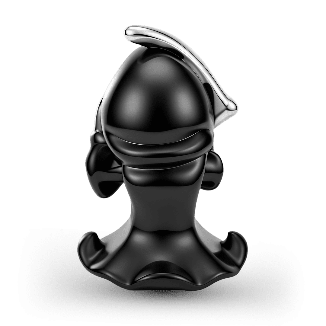 Gnoce Halloween Hear No Evil Grim Reaper Bead Charm Platinum‑plated Silver Blend_5