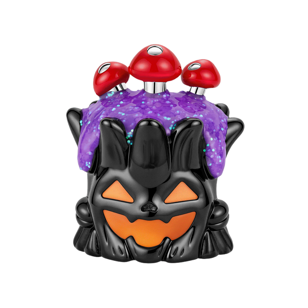Gnoce Halloween Glow‑in‑the‑dark Tree Monster Bead Platinum‑plated Silver Blend_1