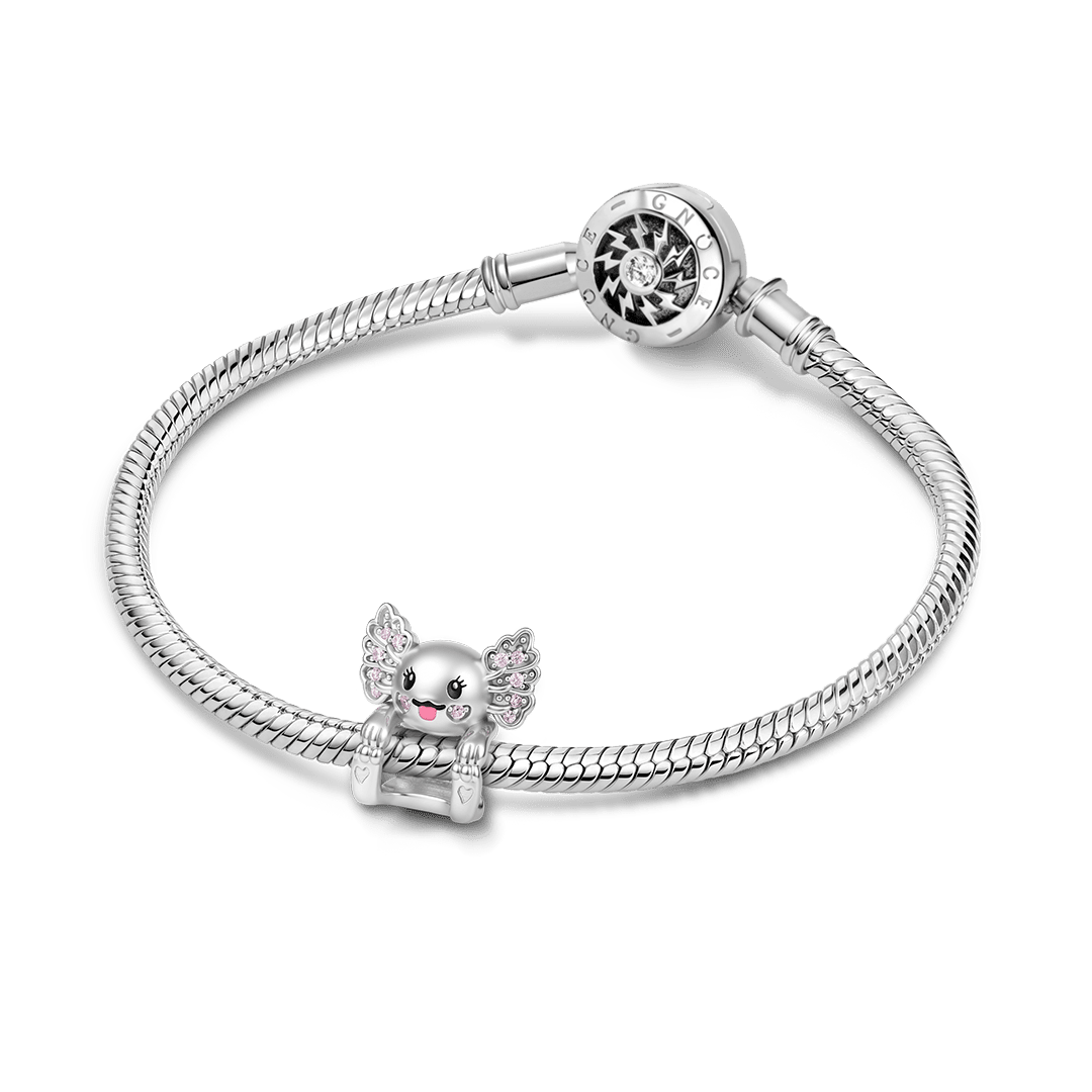 Gnoce Cute Axolotl Bead Platinum‑plated Silver Blend_3