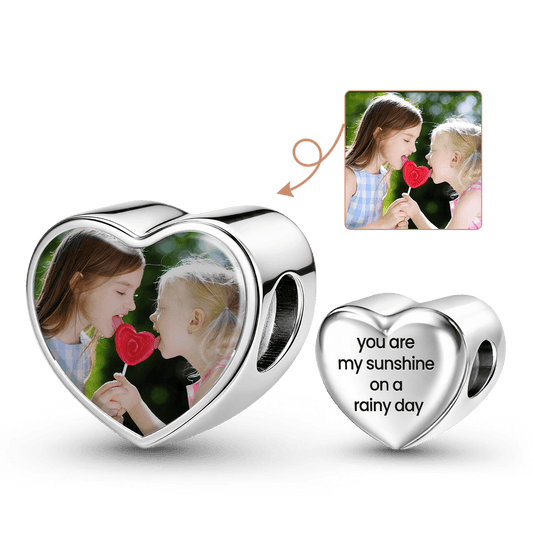 Gnoce Photo Personalized Heart Bead Stainless Steel_1