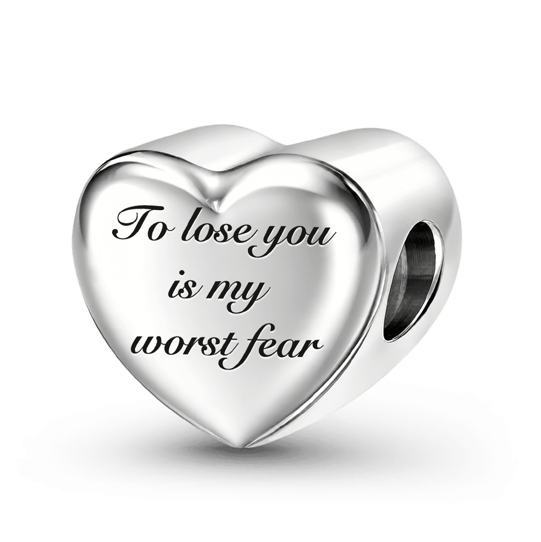 Gnoce Photo Personalized Couple Heart Bead Stainless Steel_6