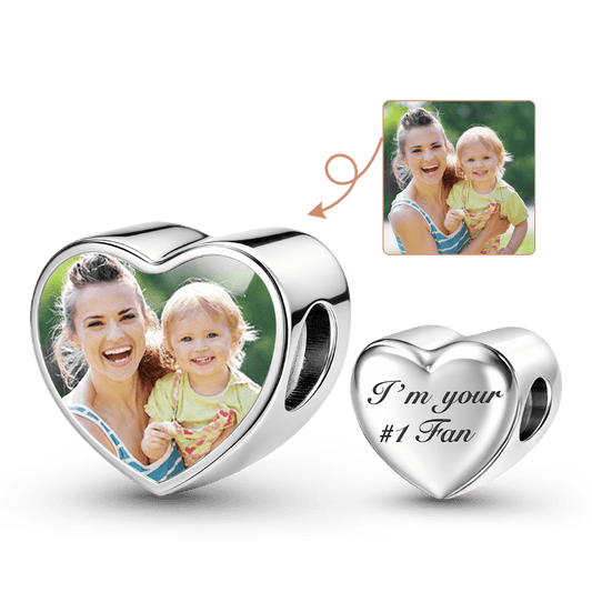 Gnoce Photo Personalized Heart Bead Stainless Steel_1